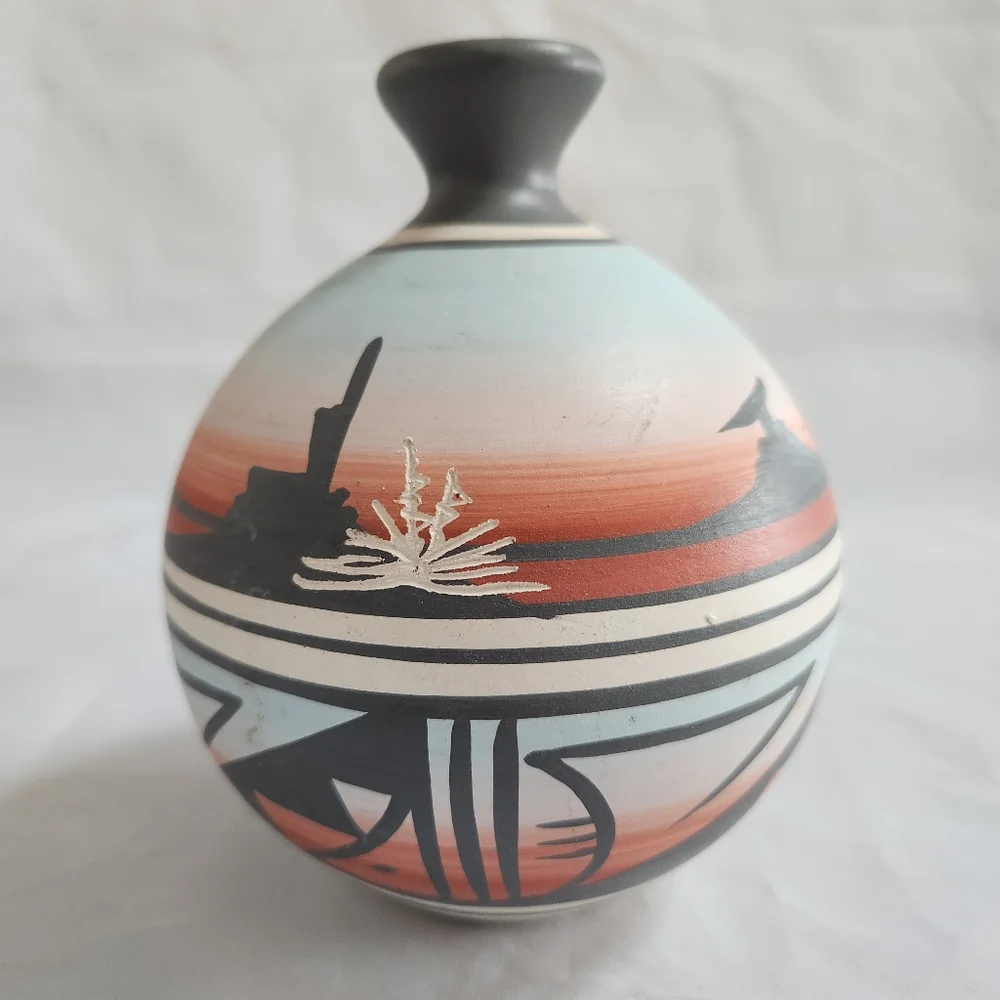 Native American Pottery Ball Vase